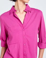 Áo Sơ Mi Nữ F2 Linen Nữ Hồng Sen Tender Drit