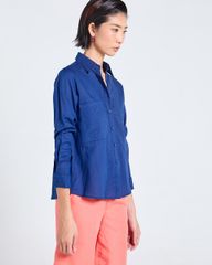 Áo Sơ Mi Nữ F2 Linen Nữ Xanh Đen Tender Drit