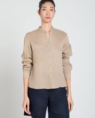 Áo Sơ Mi Nữ F2 Linen Nữ Beige A Touch Of Effortless Elegance