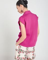 Áo Sơ Mi Nữ F2 Linen Hồng Sen A Touch Of Effortless Elegance