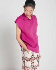 Áo Sơ Mi Nữ F2 Linen Hồng Sen A Touch Of Effortless Elegance
