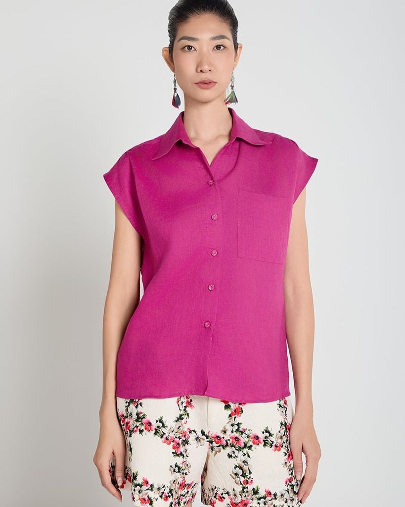Quần Short Nữ F2 Gấm Kem Hoa A Touch Of Effortless Elegance