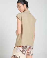Áo Sơ Mi Nữ F2  Linen Vàng A Touch Of Effortless Elegance