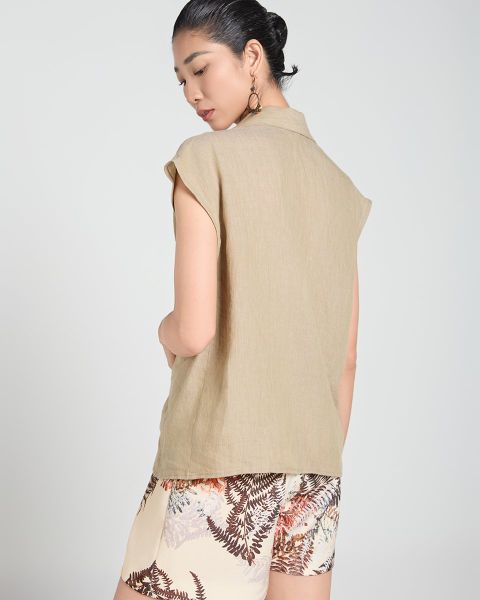 Quần Short Nữ F2 Gấm Kem Họa Tiết A Touch Of Effortless Elegance