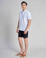 Áo Sơ Mi Nam F2 Linen Xanh Sọc Nhuyễn Holidays Vibes