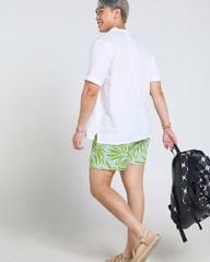 Quần Short Nam F2 Linen Xanh Mint Họa tiết Tender Drit