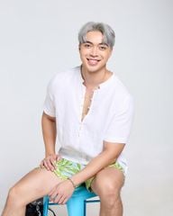 Quần Short Nam F2 Linen Xanh Mint Họa tiết Tender Drit