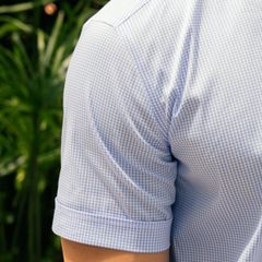 Áo Sơ Mi Nam GENTITI Tay Ngắn Họa Tiết Caro Màu Xanh - Kiểu dáng: Regular