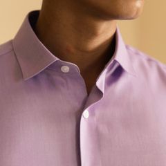 Áo Sơ Mi Nam GENTITI Trơn Tay Dài Màu Hồng - Kiểu Dáng Smart Fit
