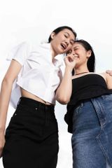 Áo Nữ TheBlueTshirt Poplin Boxy Shirt - White Cotton 110