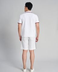 Quần Short Nam F2 Linen Trắng Sọc Đỏ Holidays Vibes