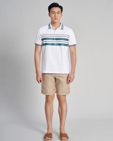 Quần Short Nam F2 Linen Kem Holidays Vibes