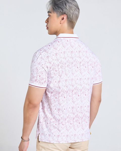 Áo Thun Nam F2 Cotton Trắng Sọc Đỏ Tender Drit