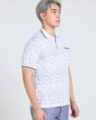Áo Polo Nam F2 Cotton Trắng Sọc Xanh Tender Drit