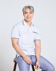 Áo Polo Nam F2 Cotton Trắng Sọc Xanh Tender Drit