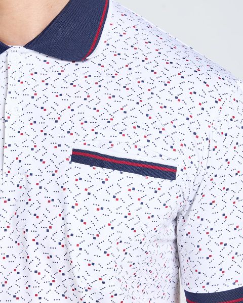 Áo Polo Nam F2 Trắng Họa Tiết Tender Drit