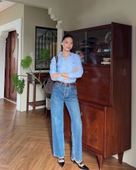 Áo Sơ Mi Nữ TheBlueTshirt The A Classic Shirt - Blue Oxford