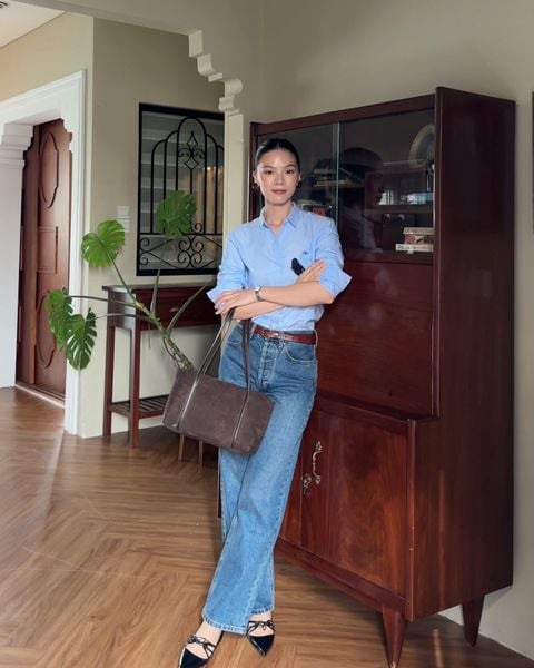 Áo Sơ Mi Nữ TheBlueTshirt The A Classic Shirt - Blue Oxford
