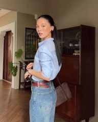Áo Sơ Mi Nữ TheBlueTshirt The A Classic Shirt - Blue Oxford