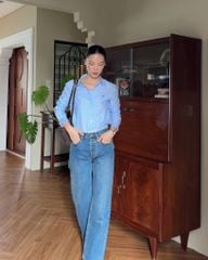 Áo Sơ Mi Nữ TheBlueTshirt The A Classic Shirt - Blue Oxford