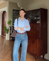 Áo Sơ Mi Nữ TheBlueTshirt The A Classic Shirt - Blue Oxford