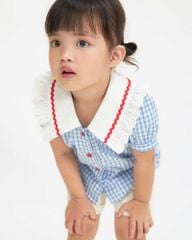 Áo Sơ Mi Bé Gái TheBlueTshirt BlueKid Lolita Top - AquaBlue Gingham