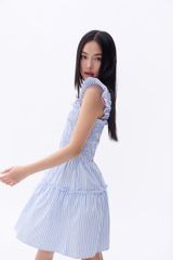 Đầm Nữ TheBlueTshirt Mini People Stripe Dress - Red ZigZag Lace