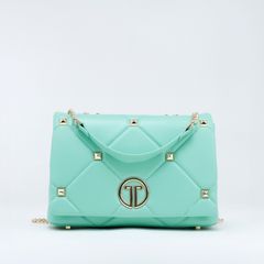 Túi Xách Tay Nữ THÁI TUẤN Đeo Vai Khóa Bấm Thời Trang Màu Xanh Mint