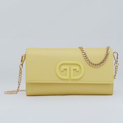 Ví Cầm Tay Nữ THÁI TUẤN Thời Trang Màu Vàng Khóa Bấm