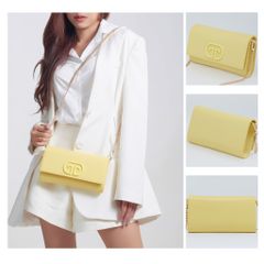 Ví Cầm Tay Nữ THÁI TUẤN Thời Trang Màu Vàng Khóa Bấm