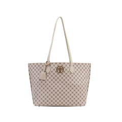 Túi Xách Tay Nữ THÁI TUẤN lớn Thời Trang Họa Tiết Caro Màu Kem