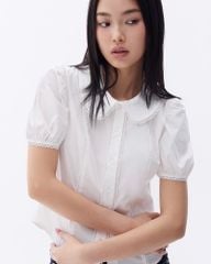 Áo Kiểu Nữ TheBlueTshirt Jennie Shirt - Ivory White