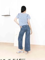 Áo Thun Nữ TheBlueTshirt sọc Line T - Signature Blue Stripe