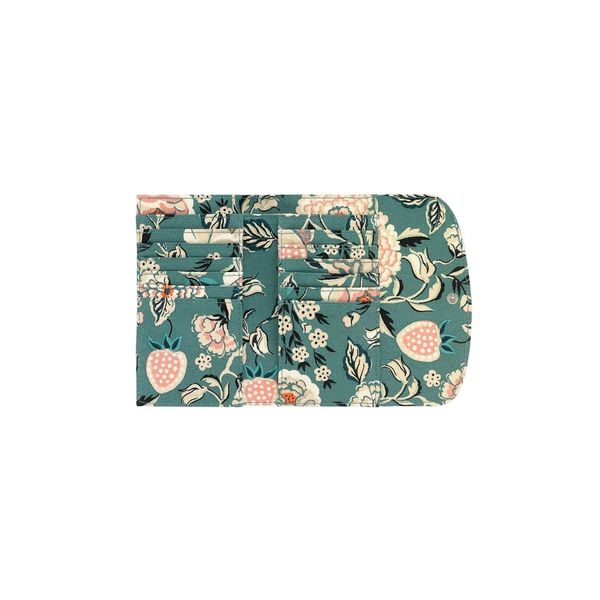 Ví Gập Nữ CATH KIDSTON/Foldover Wallet - Strawberry Garden  - Teal