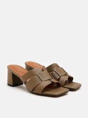 Dép Cao Gót Nữ Pazzion Virginia Cowhide Leather Heels