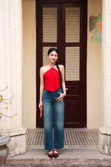 Yếm Nữ TheBlueTshirt Lụa Tơ Tằm Thiếu Nữ - Đỏ