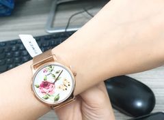 Đồng Hồ Nữ TIMEX Full Bloom Steel Gold Rose White TW2U19000 - Chính Hãng