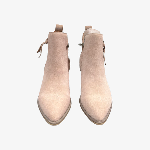 Giày Boots Nữ CARMELA Nude Suede Ladies Ankle Boots