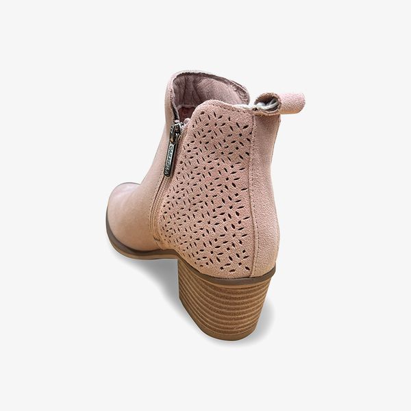 Giày Boots Nữ CARMELA Nude Suede Ladies Ankle Boots
