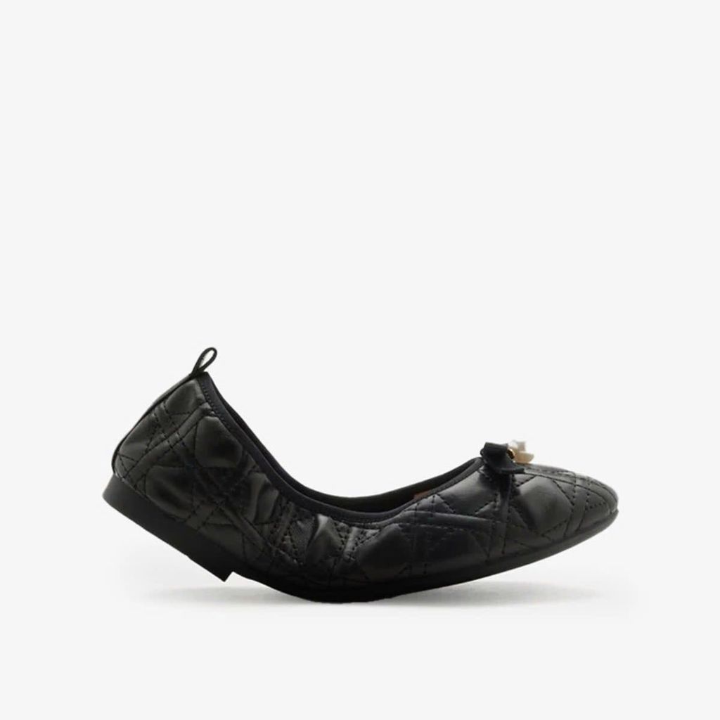 Giày Búp Bê Nữ Pazzion Simona Quilted Bow Pearl Foldable Flats