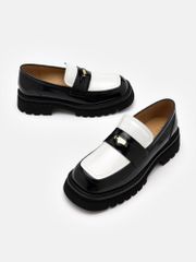 Giày Lười Nữ Pazzion Zilpah Embellished Two-Tone Penny Loafers
