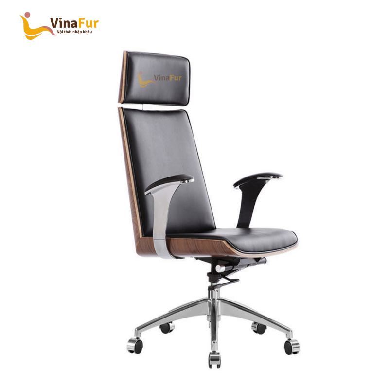 ghế giám đốc lưng gỗ, ghế gỗ veneer