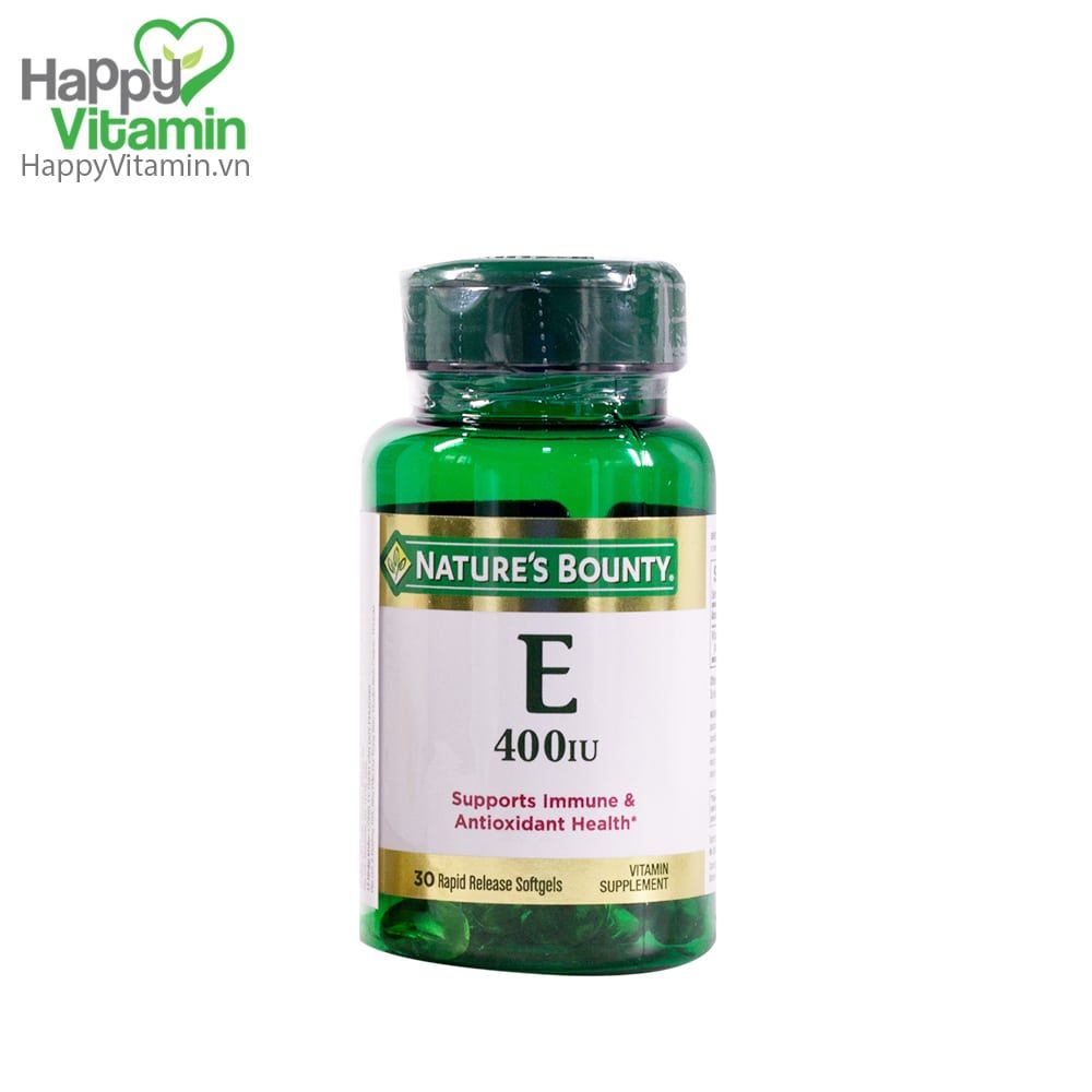 Viên Uống Bổ Sung Vitamin E 400iu Natures Bounty 30 Viên