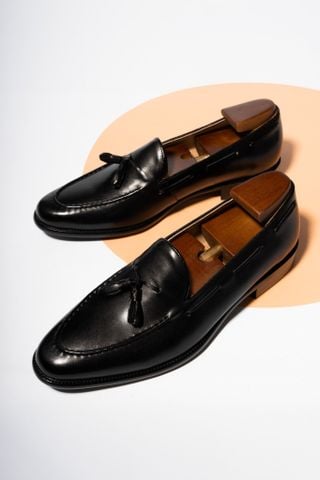 GIÀY LƯỜI NAM CHUÔNG ĐEN GAD005D