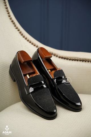 GIÀY LƯỜI ĐEN DA BÓNG LẤP LÁNH - GTX006D