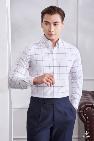 SƠ MI TRẮNG KẺ SDTTK0042T