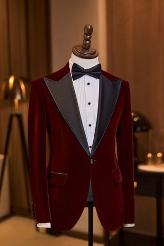 ÁO VEST NHUNG ĐỎ TRƠN - TXVN32