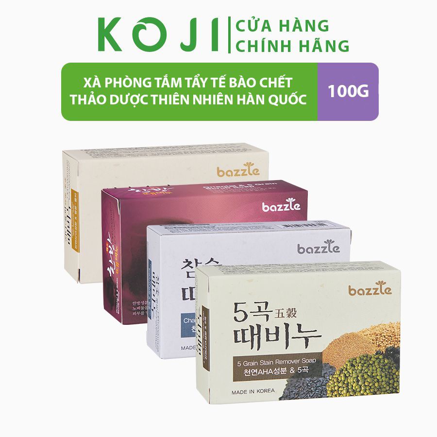 Xà bông tắm tẩy tế bào chết Bazzle Hàn Quốc 100g – Kojico