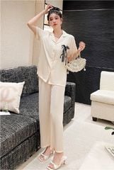 Đồ bộ Pijama lụa băng tay ngắn quần dài  TN56