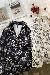 Đồ bộ ngủ nữ pyjama lụa băng trơn Shury Store Home Wear TD05 tay dài quần dài màu trắng đen mặc nhà,mặc ngủ size 45-75kg